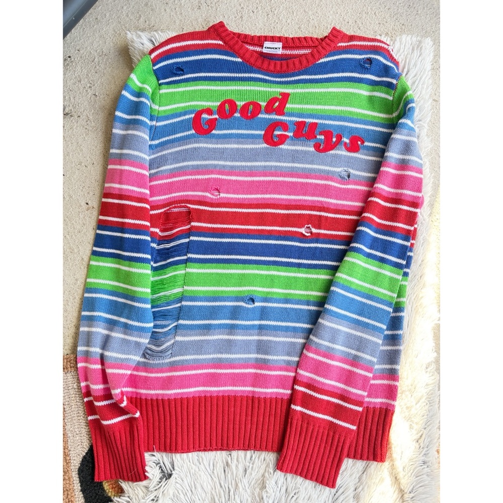Good Guys (Chucky) Striped Multicolor Sweater